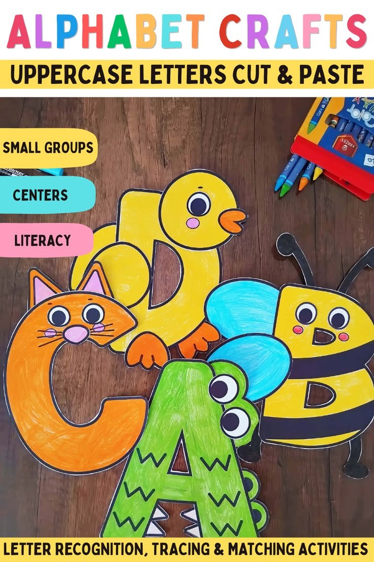 Alphabet Crafts for Preschool: Fun Cut-and-Paste Letter Activities
